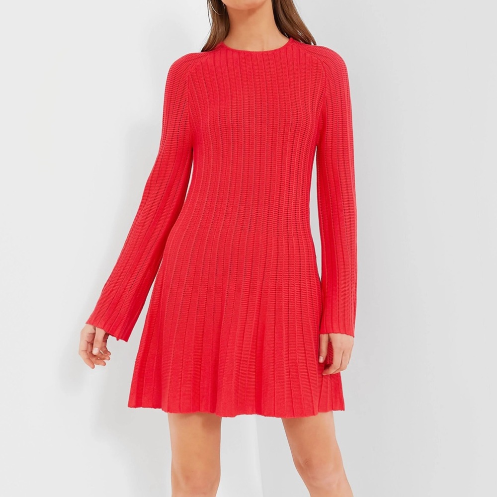 NWT POMANDER PLACE Tuckernuck red adi knit dress size L